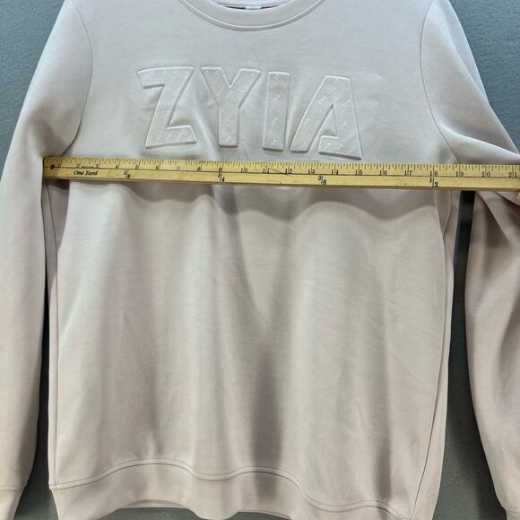 Zyia Active Sweatshirt Women's M Ballet Pink Logo Long Sleeve Athleisure Fit - Picture 4 of 10